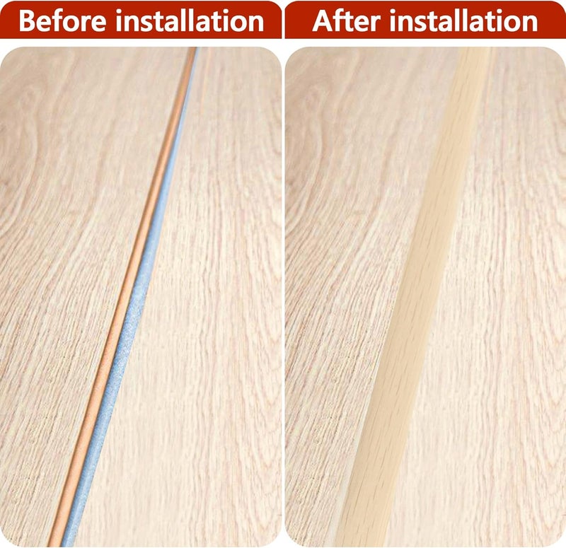 ToLanbbt 20Ft PVC Floor Edging Trim - Self Adhesive Carpet to Tile Transition Strip, Peel and Stick Floor Joining Strip - Suitable for Threshold Height Less Than 5mm (Beige Cream) - Image 4